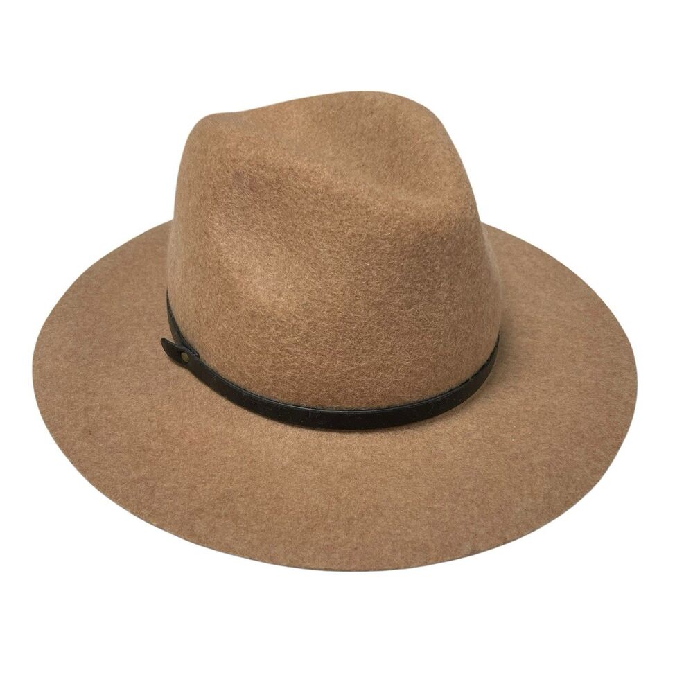 Women's Banana‎ Republic Wool Tan Wide Brim belted Winter hat